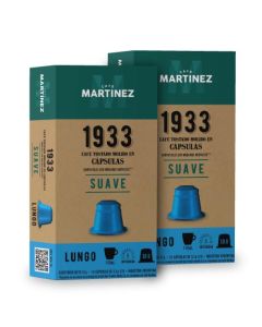 LUNGO Suave Café Martinez- 20 Cápsulas compatibles con Nespresso